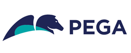 PEGA logo, lenke: pega.com